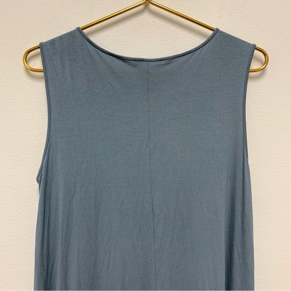 Eileen Fisher Viscose Jersey Calf-length Handkerchief Hem Tank Midi Dress Size S - Picture 8 of 12